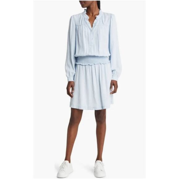 NWT $220 Rails Chambray Lightweight Smocked Mini Dress, Sz M (8-10) (LL-1129) - Picture 1 of 12